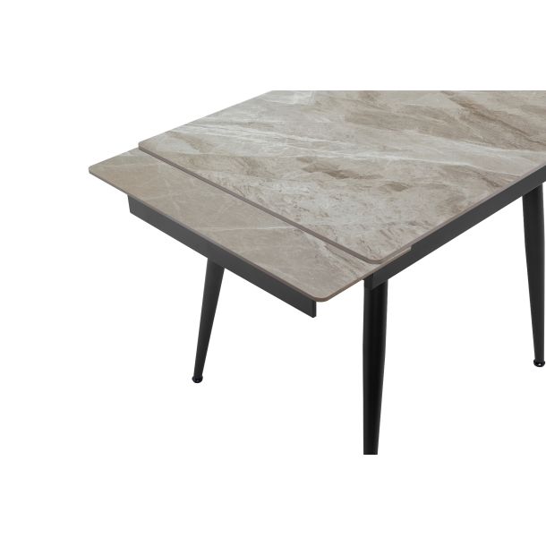 Стол Connor 90х75 Italy grey Glossy, Черный (1011489647) фото