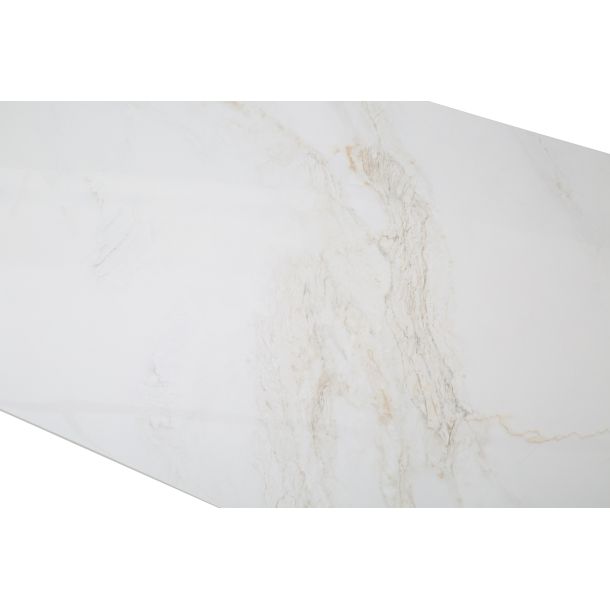 Стіл Edmund 140х85 White Golden Glossy, Чорний (1011489604) недорого