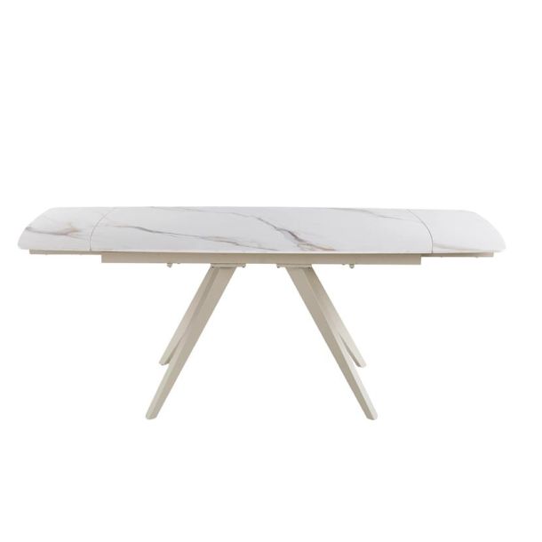 Стол Galen 145х85 White Golden Glossy, Сахара (1011489658) kupistul
