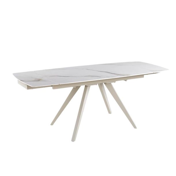 Стол Galen 145х85 White Golden Glossy, Сахара (1011489658) фото
