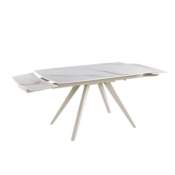 Стол Galen 145х85 White Golden Glossy, Сахара (1011489658) купить