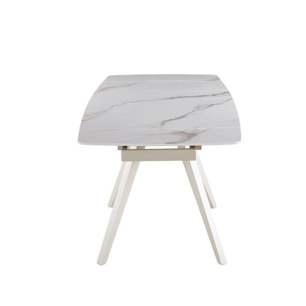 Стол Galen 145х85 White Golden Glossy, Сахара (1011489658) цена