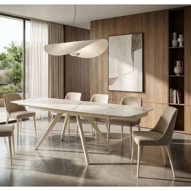 Стол Galen 145х85 White Golden Glossy, Сахара (1011489658) недорого