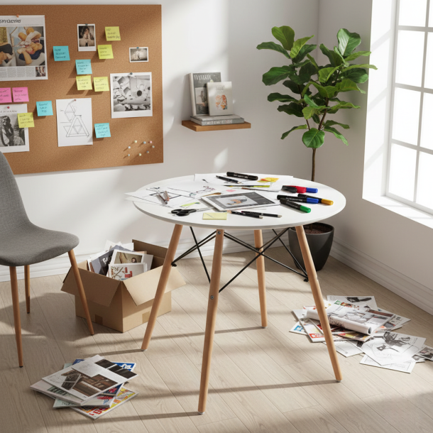 Стіл HATTA Bryan Wood D80 Білий (44429518) в Киеве