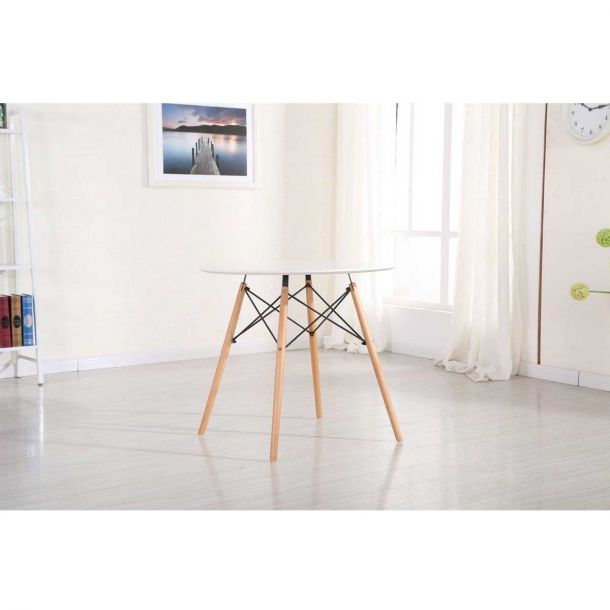 Стіл HATTA Bryan Wood D80 Білий (44429518) в Украине