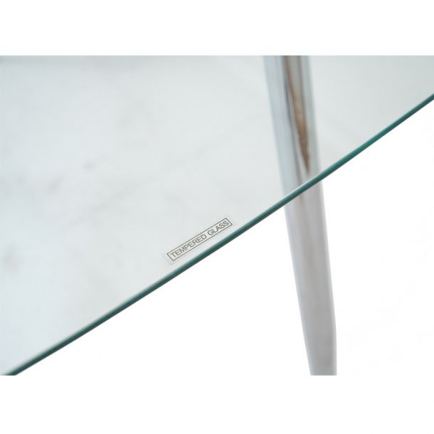 Стол Итали 120x70 Хром, Прозрачный (48430879) дешево