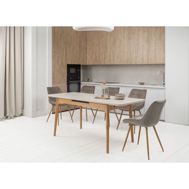 Стол Кронос 140x80 Травертин, Дуб (1831489818) kupistul