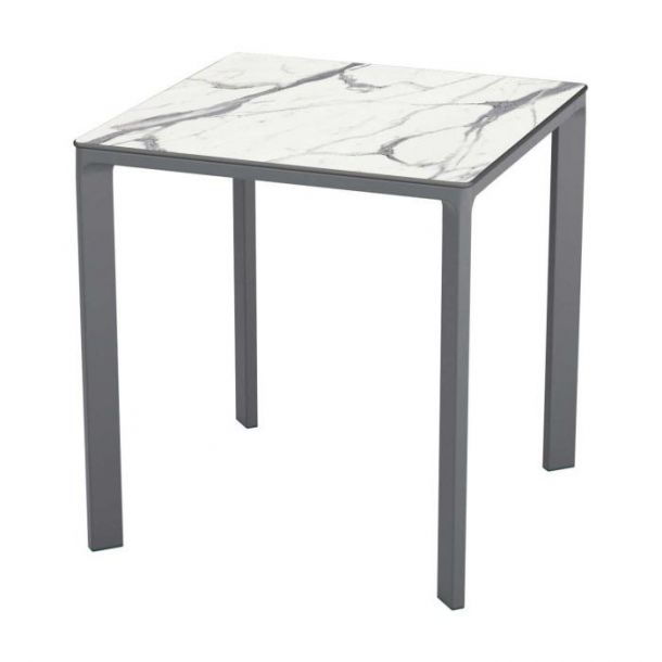 Стол Meet 80х80 white marble, anthracite (1691270905) недорого