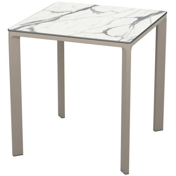 Стіл Meet 80х80 white marble, taupe (1691270897) недорого