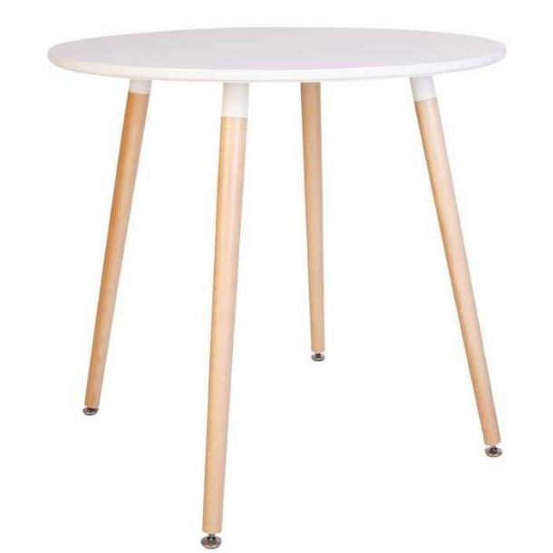 Стіл Modern WOOD 4L H19 D800 Білий, 1.007, white (21439521) недорого