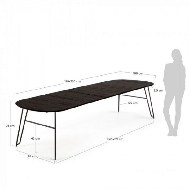 Стол NORFORT 170х100 Черный (90916454) kupistul