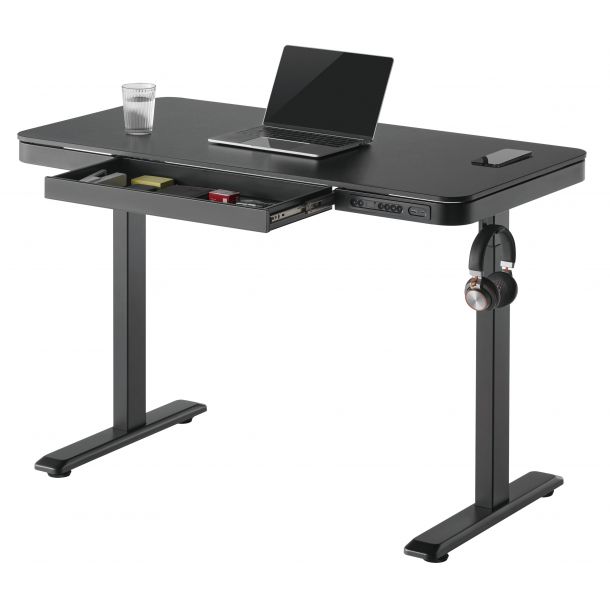 Стол OfficePro ODE111 118x60 Black, Black (1311154719) в Киеве