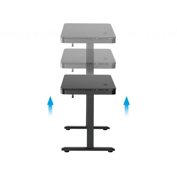 Стол OfficePro ODE111 118x60 Black, Black (1311154719) цена