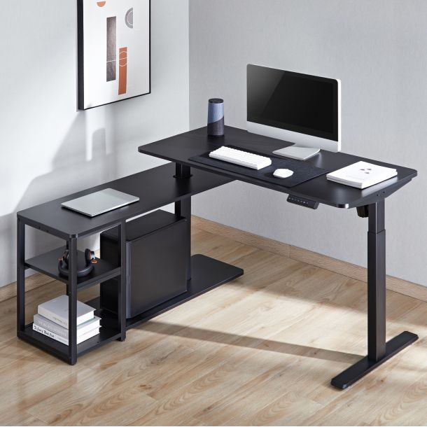 Стіл OfficePro ODE119 136х120 Black, Black (1311154722) цена