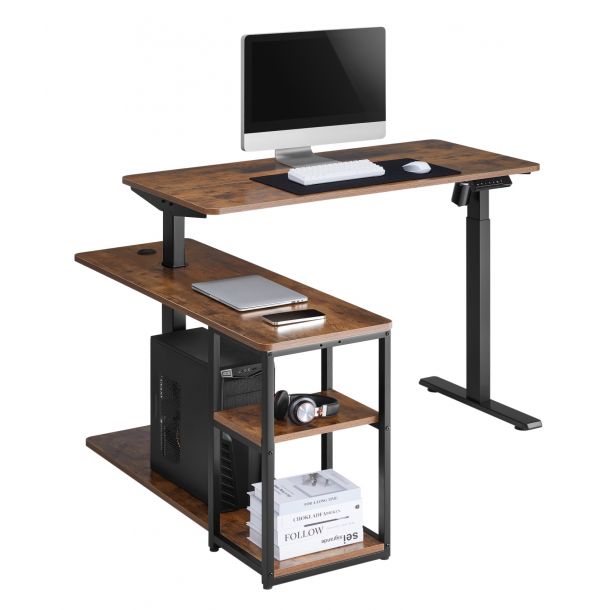 Стіл OfficePro ODE119 136х120 Walnut wood, Black (1311154723) недорого