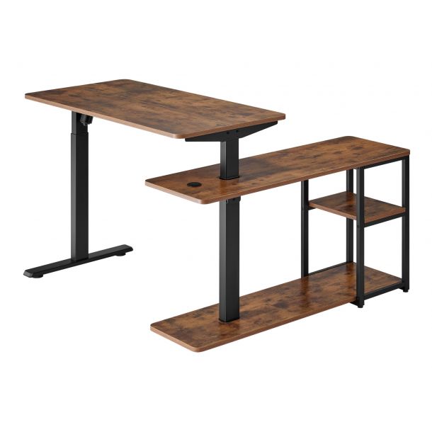 Стіл OfficePro ODE119 136х120 Walnut wood, Black (1311154723) в интернет-магазине
