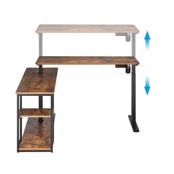 Стіл OfficePro ODE119 136х120 Walnut wood, Black (1311154723) kupistul