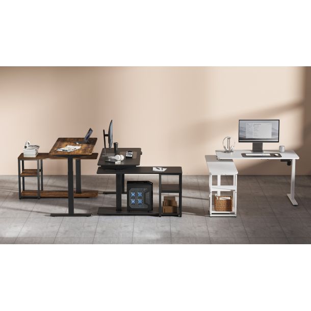 Стіл OfficePro ODE119 136х120 Walnut wood, Black (1311154723) kupistul