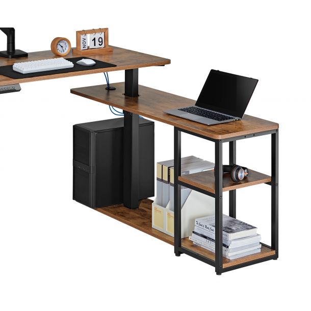 Стіл OfficePro ODE119 136х120 Walnut wood, Black (1311154723) с доставкой