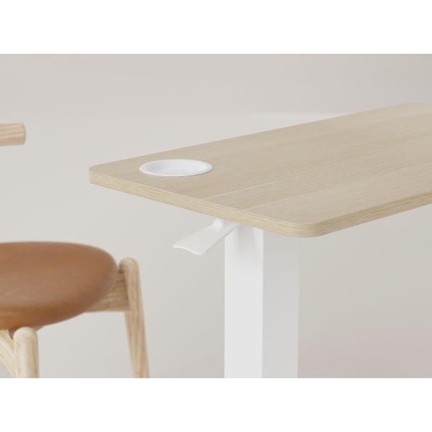 Стіл OfficePro ODM366 71x40 Light wood, White (1311033026) недорого