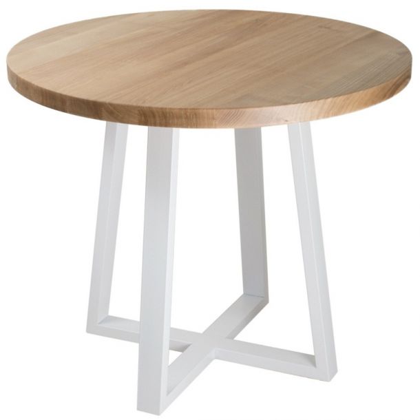 Стол Plato d-120 h-76 9016 Белый  Ясень (61436123) в Киеве
