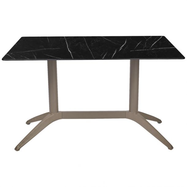 Стол Quatro Duo Fix 120х80 black marble, taupe (1691271616) недорого