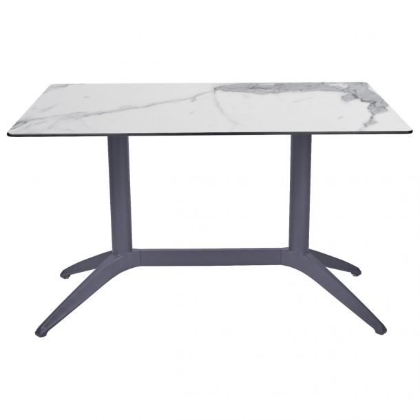 Стол Quatro Duo Fix 120х80 white marble, anthracite (1691271618) недорого