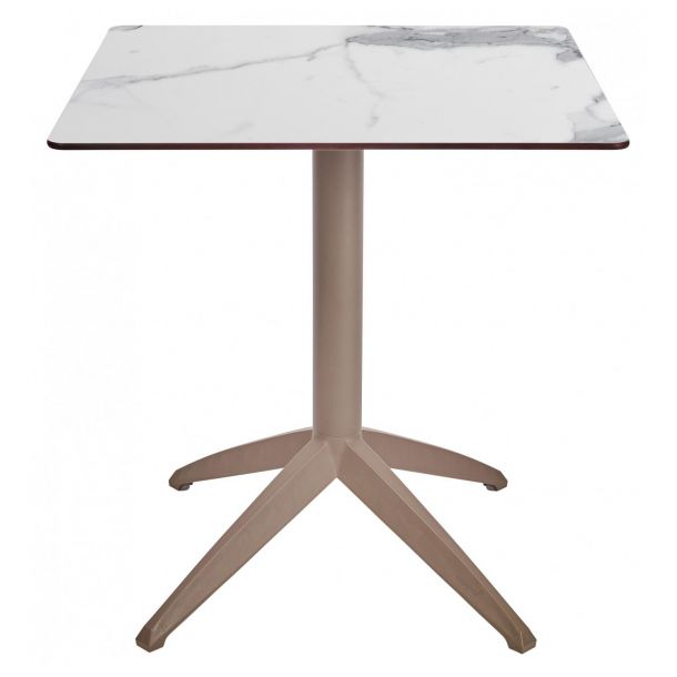 Стол Quatro Fix 60х60 white marble, taupe (1691271289) недорого