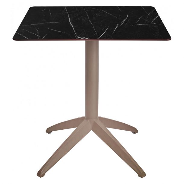 Стіл Quatro Fix 80х80 black marble, taupe (1691271327) недорого