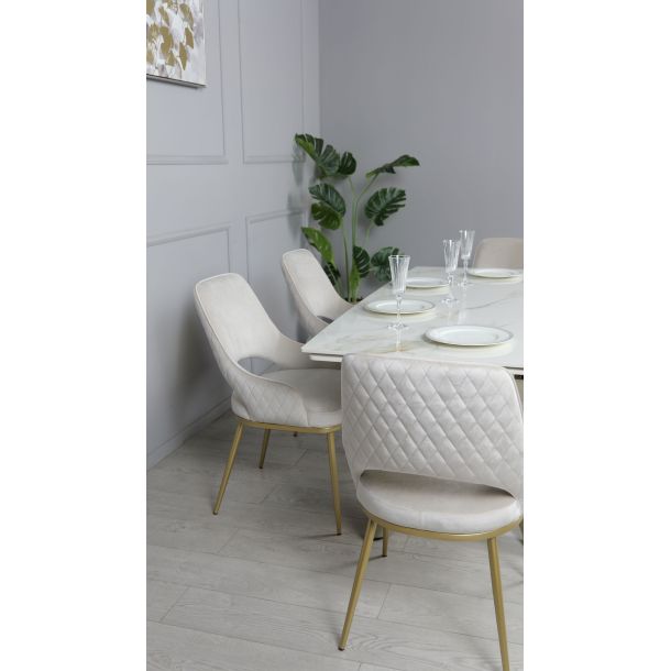 Стол Рим 180x90 Белый глянец, Шампань (731488351) в Украине