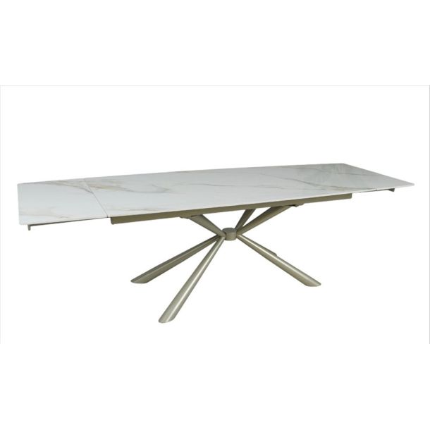 Стол Рим 180x90 Белый глянец, Шампань (731488351) цена