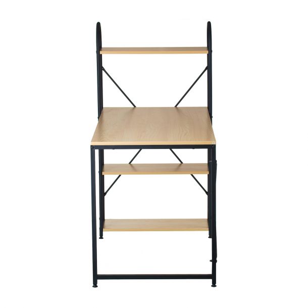 Стол с стеллажом Celean 120x60 Black, Beige (26512413) фото