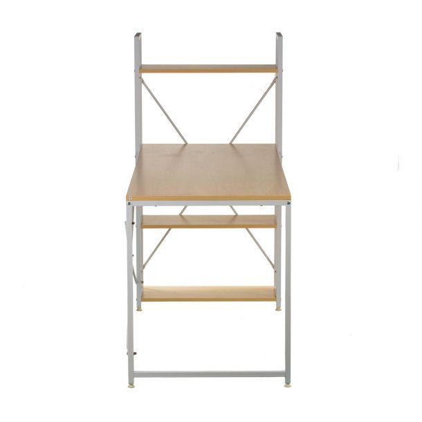 Стол с стеллажом Cross 120x60 White, Beige (26512416) kupistul