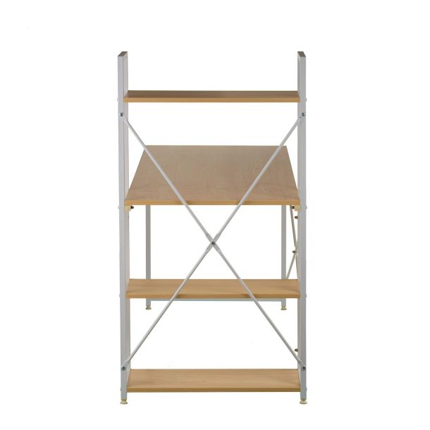 Стол с стеллажом Cross 120x60 White, Beige (26512416) купить