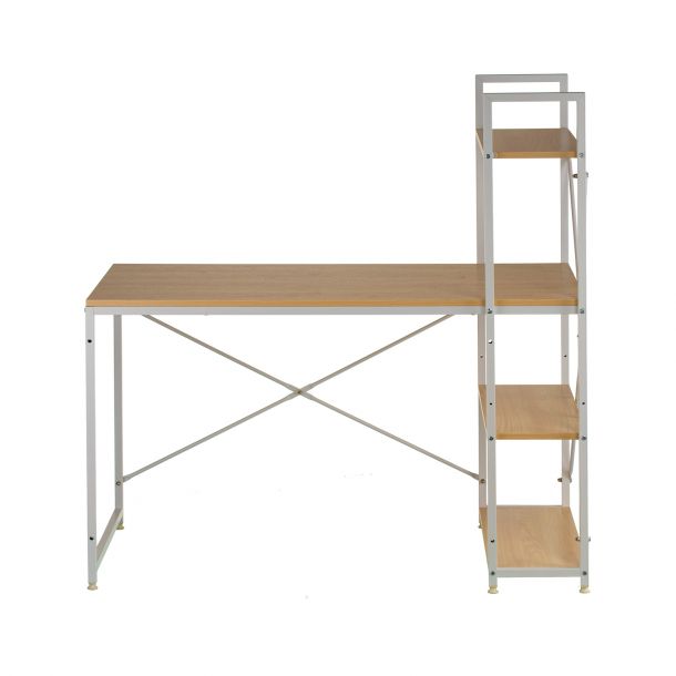 Стол с стеллажом Cross 120x60 White, Beige (26512416) в Киеве