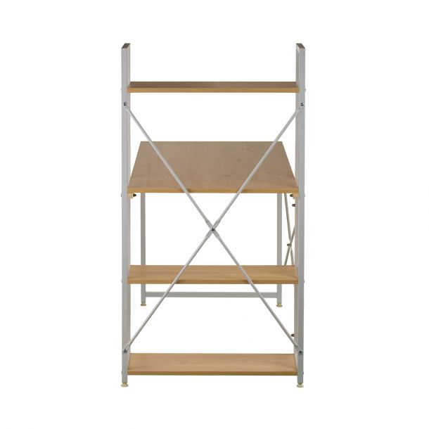 Стол с стеллажом Cross 140x60 White, Beige (26512417) в интернет-магазине