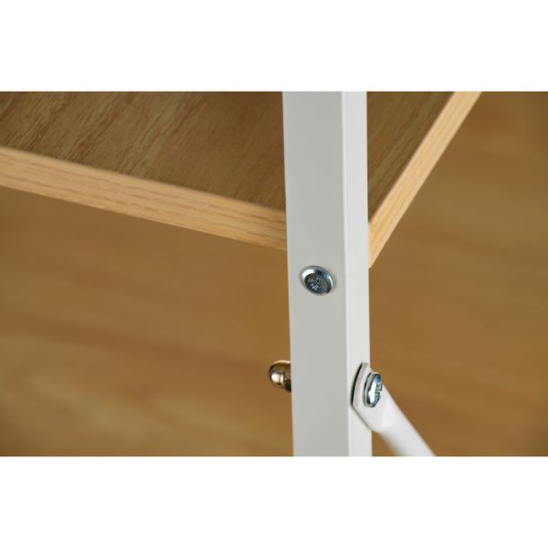 Стол с стеллажом Cross 140x60 White, Beige (26512417) с доставкой