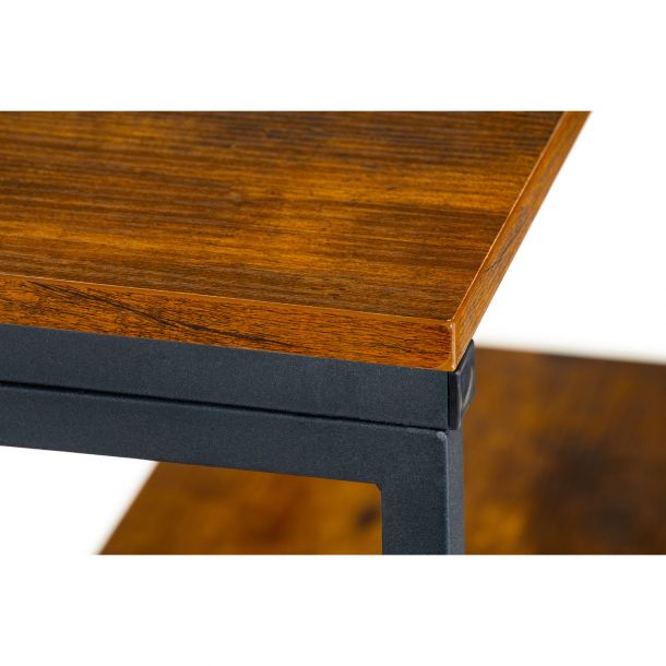 Стол с стеллажом Lade 120x60 Black, Industrial style (26512418) в интернет-магазине