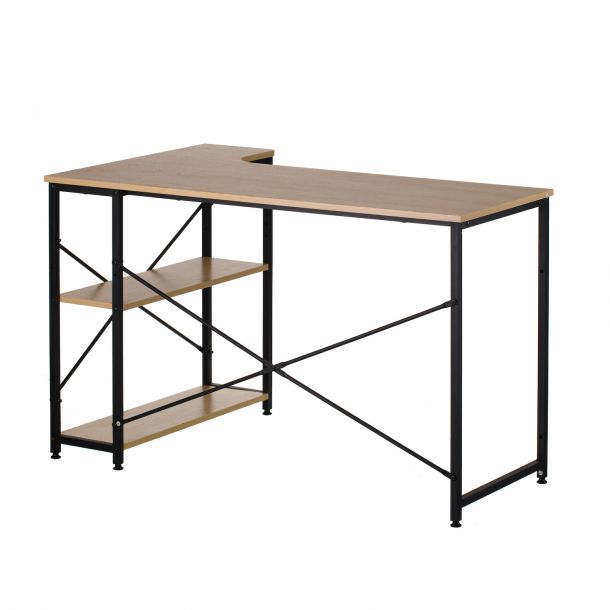 Стіл із стелажем Strada 120x47 Black, Beige (26512419) фото