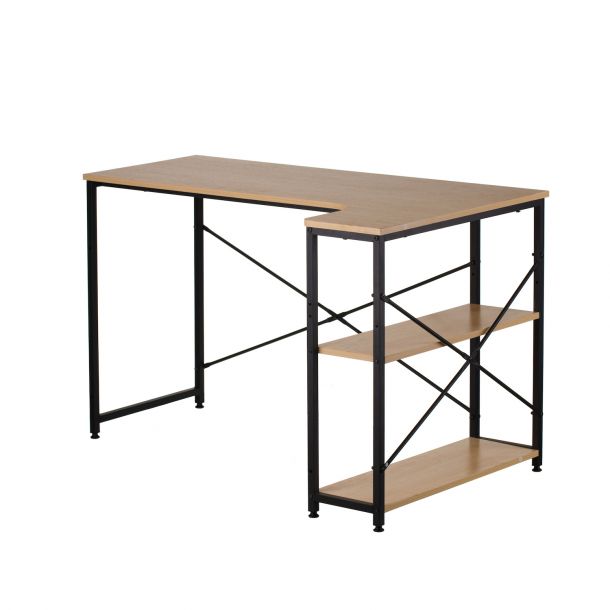 Стіл із стелажем Strada 120x47 Black, Beige (26512419) в интернет-магазине