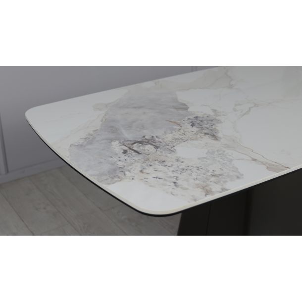 Стол Титан 180x90 Белый глянец, Графит (731488498) kupistul