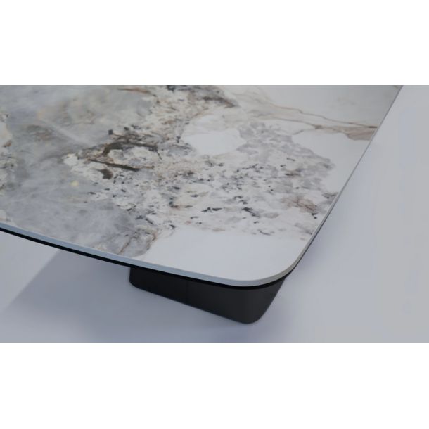 Стол Титан 180x90 Белый глянец, Графит (731488498) купить