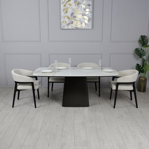 Стол Титан 180x90 Белый глянец, Графит (731488498) с доставкой