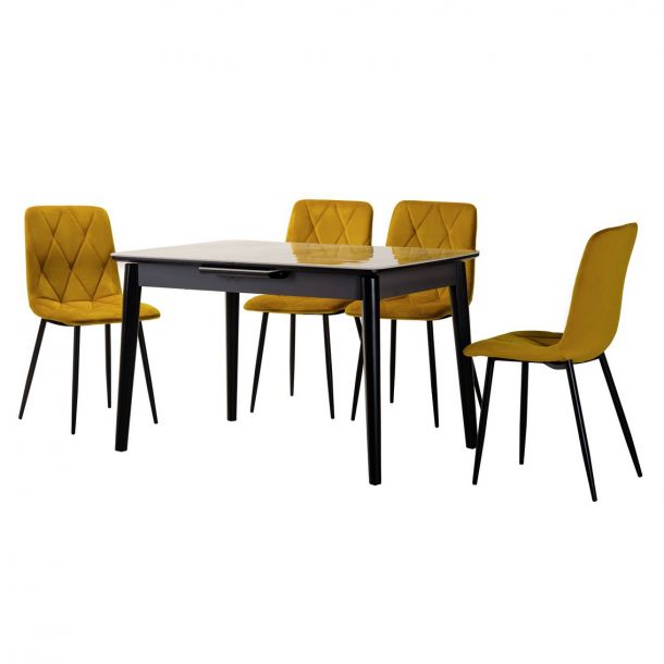 Стіл TM-76 120x80 Калакатта мармур, Чорний (23480875) в Киеве