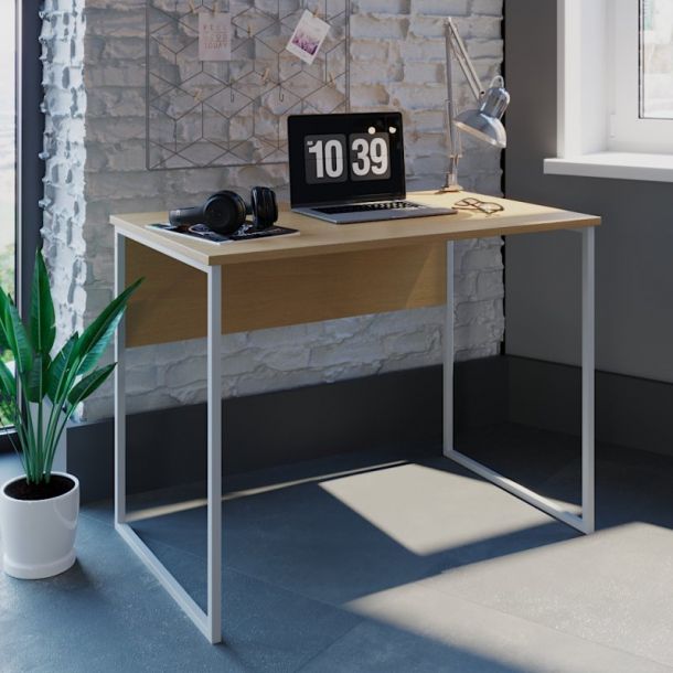 Стіл Універ 2 140x60 Бук, Білий (68476112) с доставкой