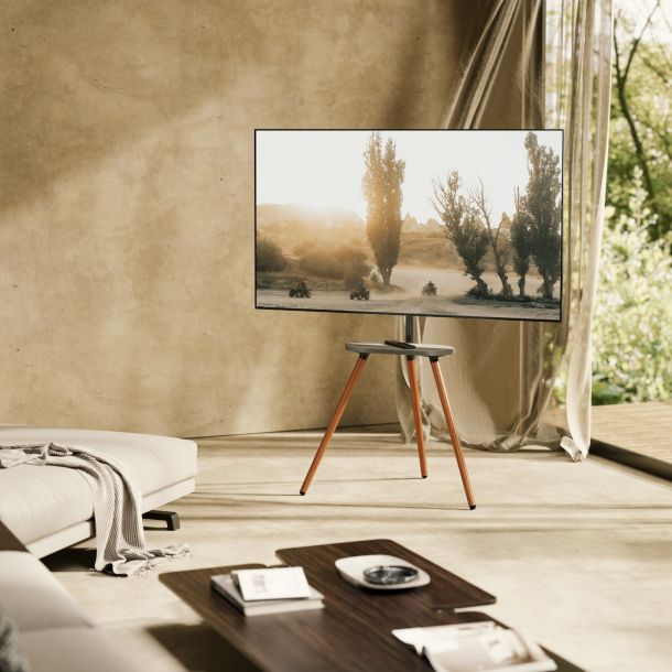 Стійка з кріпленням для телевізора OfficePro TVS226 43''-65'' Walnut wood, Black (1311470348) с доставкой