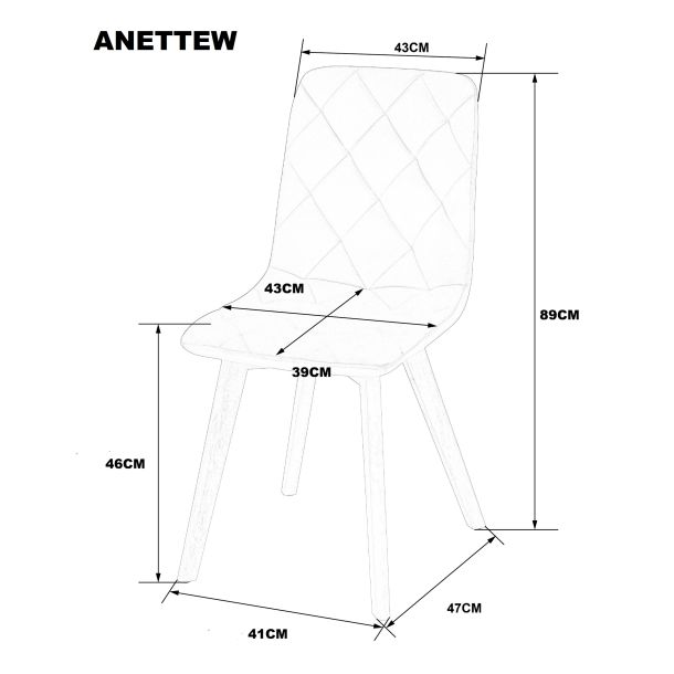 Стул ANETTE дерево Черный (1821489701) недорого