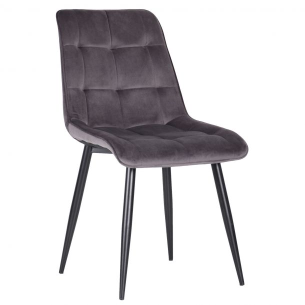 Стілець Arkansas Велюр Сірий, Чорний (08461385) в Украине