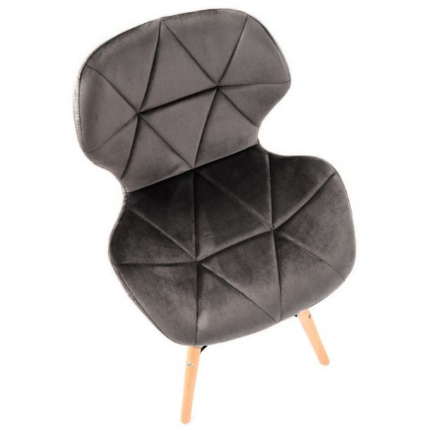 Стул HATTA Astra Velvet Wood Темно-серый (44527596) недорого
