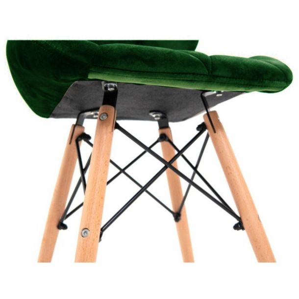 Стілець HATTA Astra Velvet Wood Темно-зелений (44527597) с доставкой